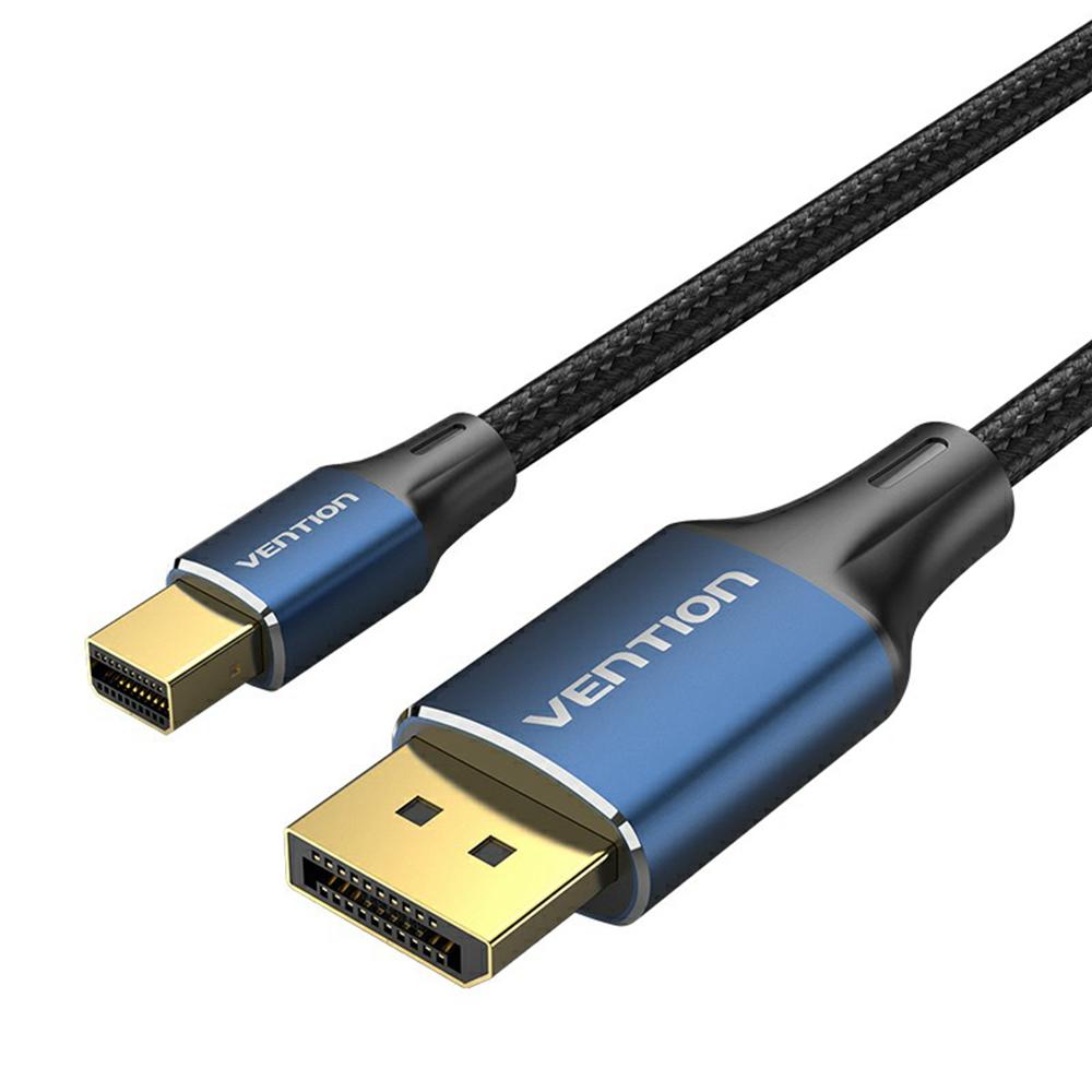 VENTION HCFLH 2m 8K/60Hz 4K/144Hz Mini DisplayPort to DisplayPort Cable Bi-Directional Mini DP to DP Wire A