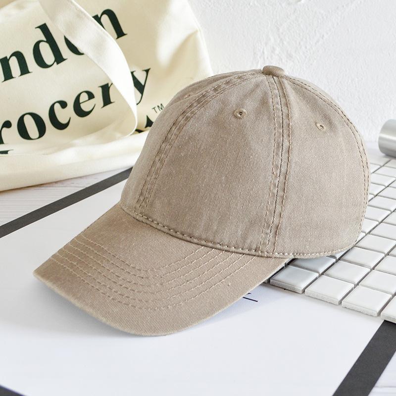 Opraná kachní jazyková čepice Dětská Párová Starý kovbojský materiál Baseballová čepice Dámská Lehké deska Zakřivený kšilt Hip Hop čepice