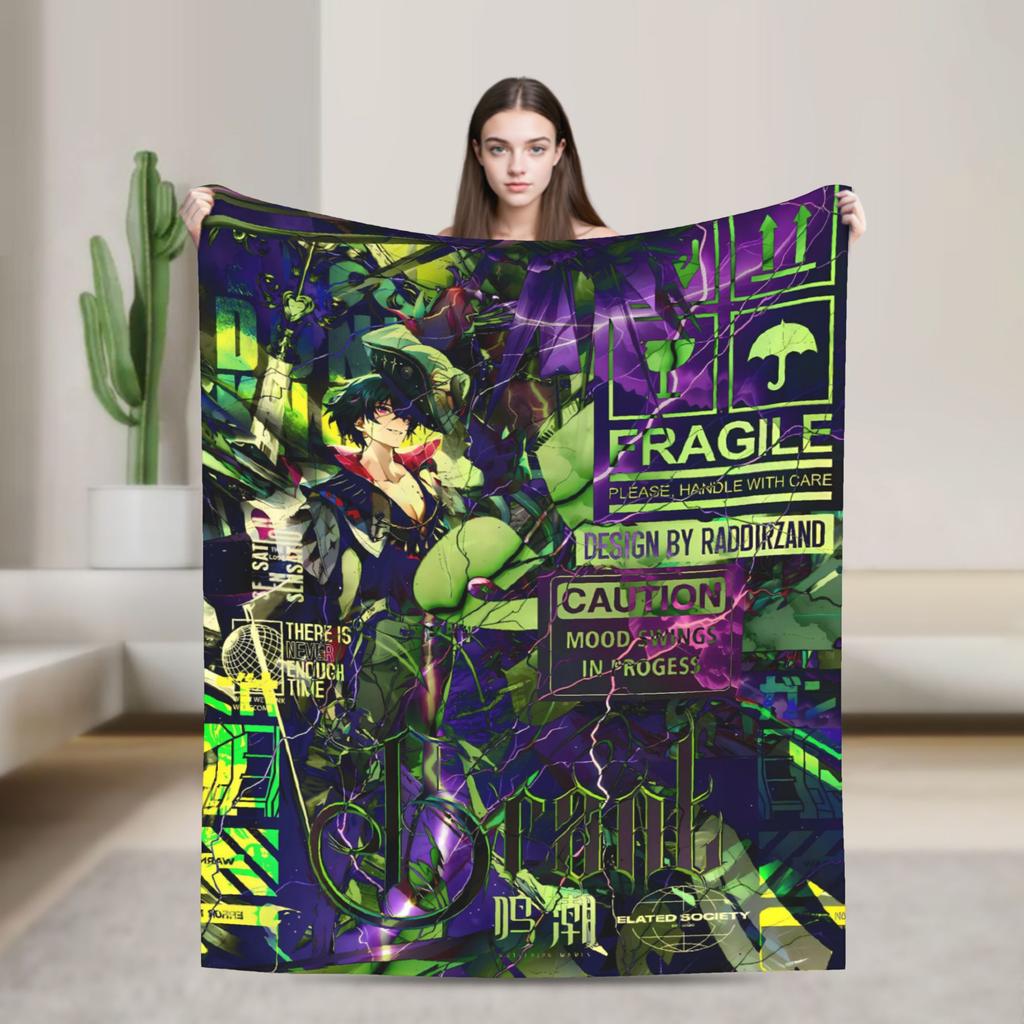 Warm Soft Blankets Camping Iuno Wuthering Waves Game Throw Blanket  Flannel Bedspread For Bedroom Fluffy Sofa Bed Cover