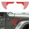 Side Fender Air Vent Decal Trim Sticker For Jeep Wrangler JL JT Red Carbon Fiber