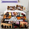 Juego de ropa de cama con estampado de Red Dead Redemption 1 de 3 piezas, juego de funda nórdica incluye funda nórdica y fundas de almohada, decoración de dormitorio y regalo perfecto para todas las estaciones