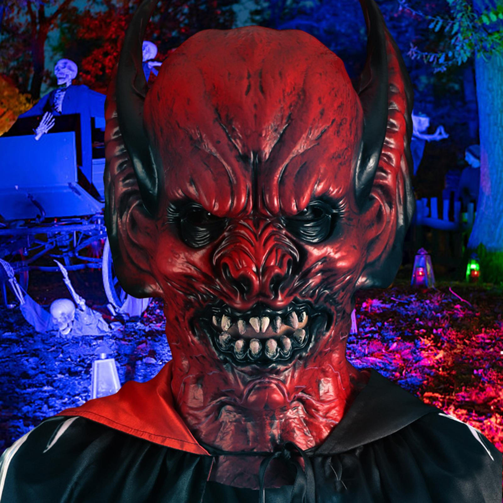 Halloween Mask Cosplay Masquerade Devil Scary for Costume Festival Birthday Stage