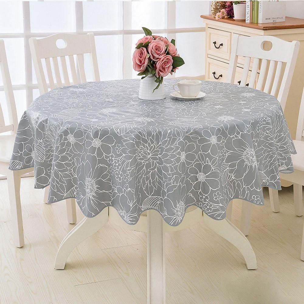 Wipeable Oilproof Round Dining Table Kitchen  Tablecloth Table  Cover Table Cloth Home  Decor