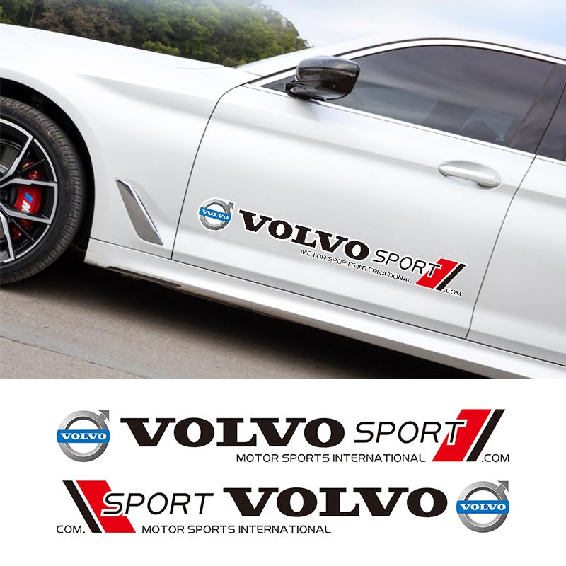AABAE1 2Pcs Car styling Decoration Stickers Emblem Decal Accessories For Volvo XC90 V90 V60 XC60 V40 S80 S60 S90 C40 XC40 V70 XC70 C30