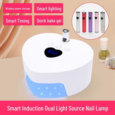 Rechargeable Dual Light Nail Curing Lamp - Quick Dry, No Blackening, Perfect for Salons