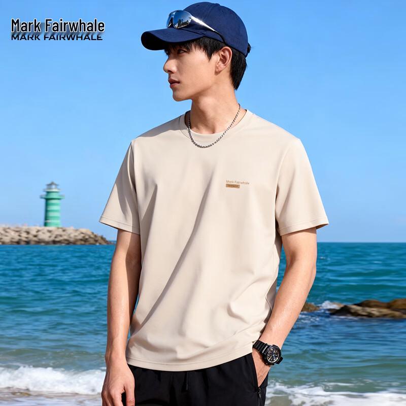 Mark Fairwhale Men's Spring/Summer Round Neck Pure Cotton T-Shirt