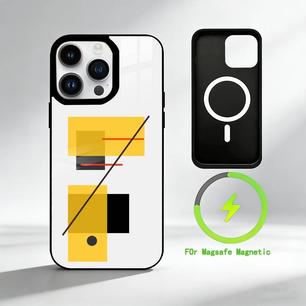 

G-Геометрическое искусство Картина Чехол для телефона Для iPhone 17 16 15 14 13 12 Pro Max Plus для Зеркальный Беспроводной Магнитный Чехол iPhone12mini