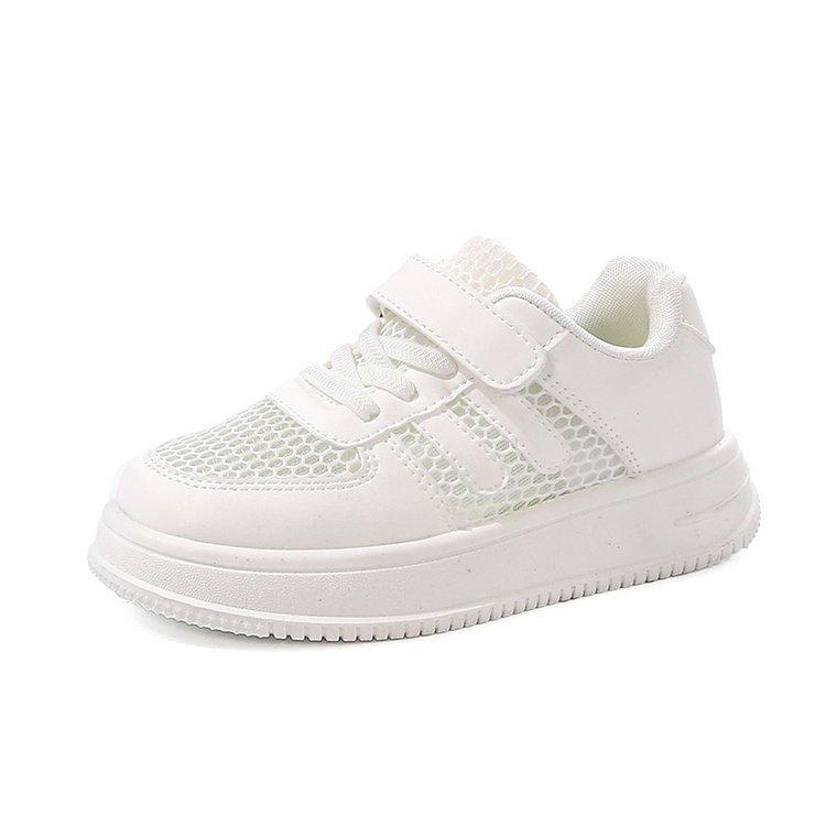 Elementary School Students Enroll In Small White Shoes Mesh Breathable Children's White Sports Shoes Boys 2025 New Girls Summer