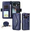 For Nothing Phone (3) 5G Leather Case Magnetic Closure Wallet Stand Phone Cover with Crossbody Strap