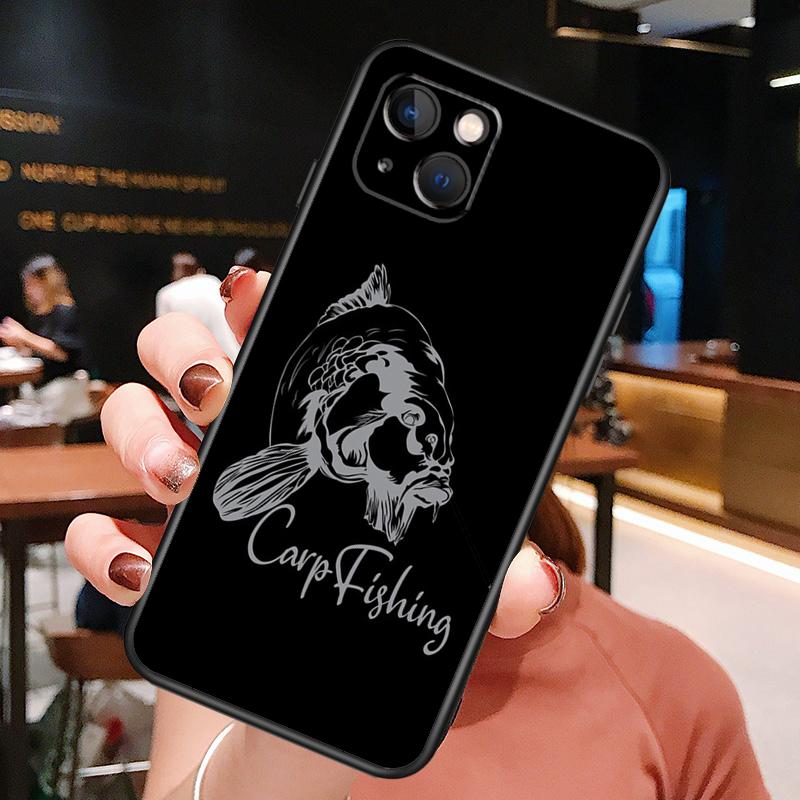 

Carp Fishing Fish Phone Case For iPhone 16 Pro Max 15 14 13 12 11 Pro Max Plus 12 13 Mini XR 16e Funda Cover iPhone 16e
