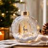2D Flat Pattern Christmas Ball Ornament Shatterproof Hanging Light Up Ornament Pendant  Window