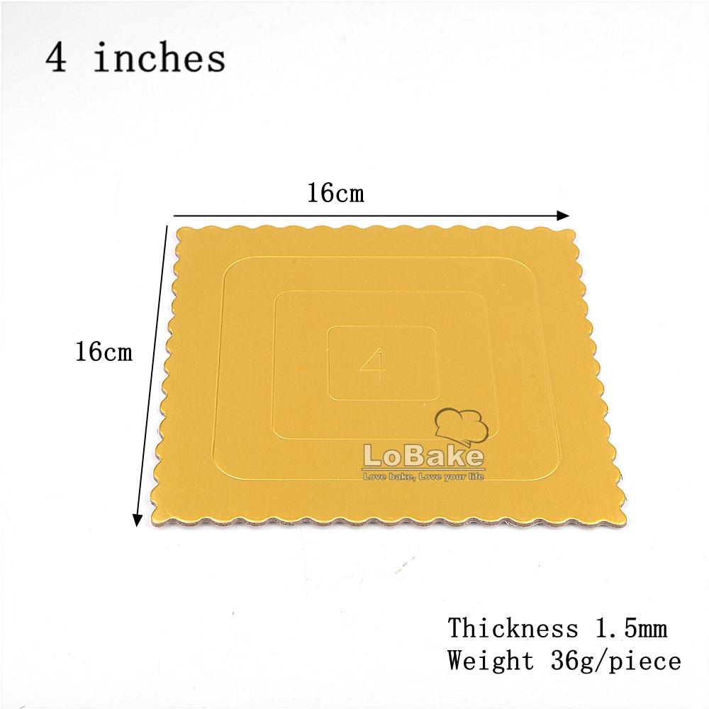 

5 шт. в лоті 4 6 8 10 дюймів Хвиляста Квадратна Форма Золотий Паперовий Тримач для Торта Підкладка для Столу Підставка для Хліба Мусу Сиру Настільна Тарілка