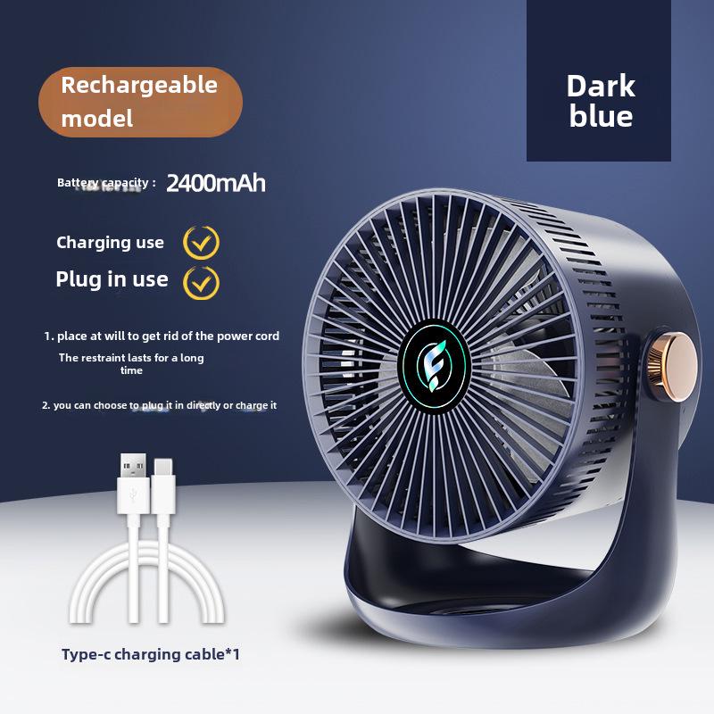 Dual-Purpose Electric Fan: Convection Circulation, Indoor/Outdoor, Rechargeable Floor & Desktop Fan