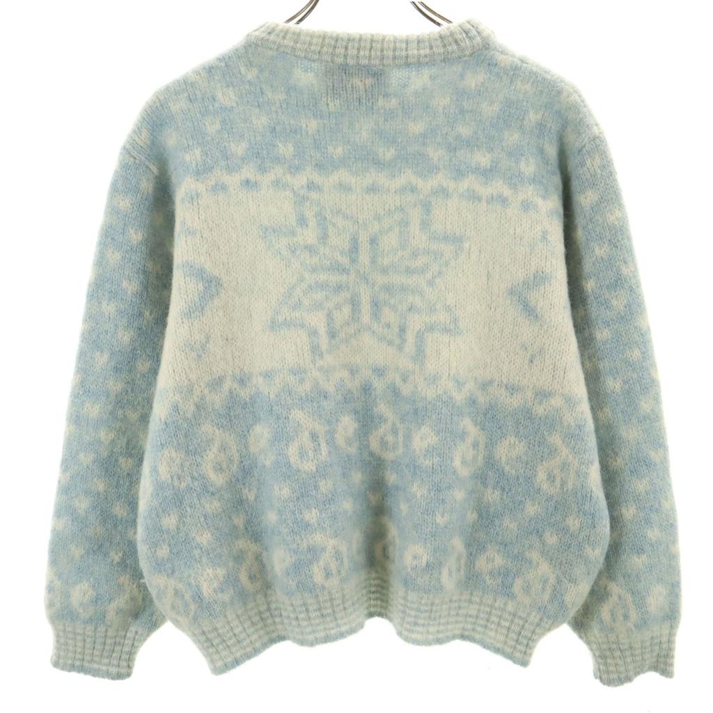 TUNDRA 90s Made In Canada Old Nordic Pattern Long Sleeve Cropped Length Sweater Women Used