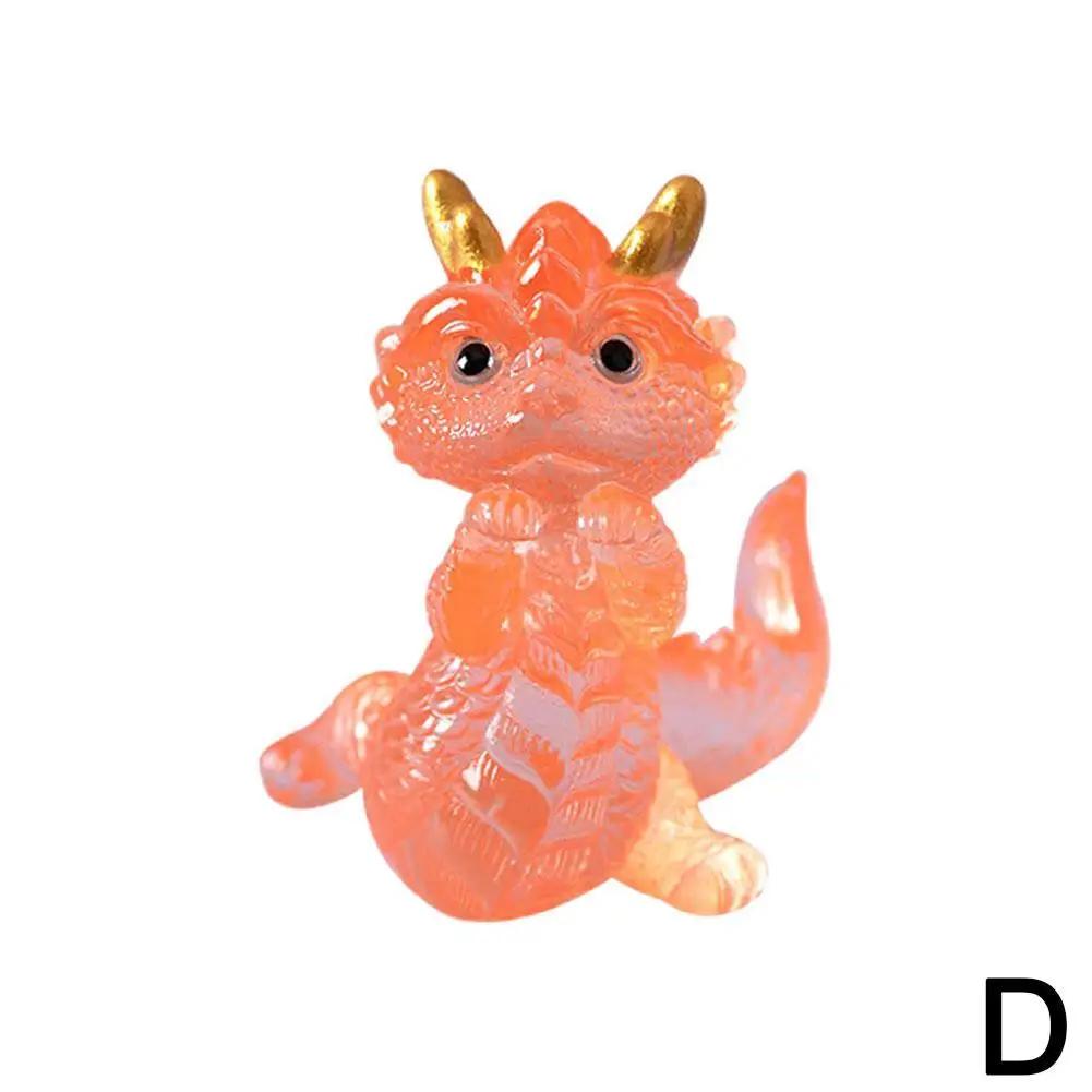 Cute New Year Dragon Figurine Decoration Transparent Miniatures Resin New Home Year Mascot Chinese Decor 2025 Decoration O9G6