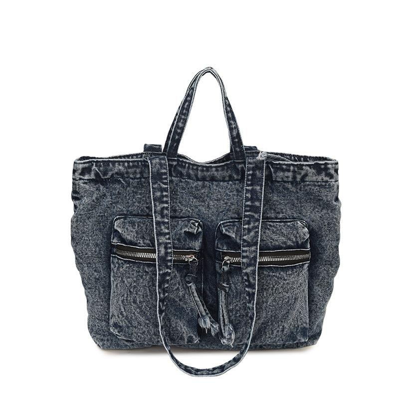 Большая сумка-тоут Джинсовая сумка-тоут Женская сумка через плечо для commuters