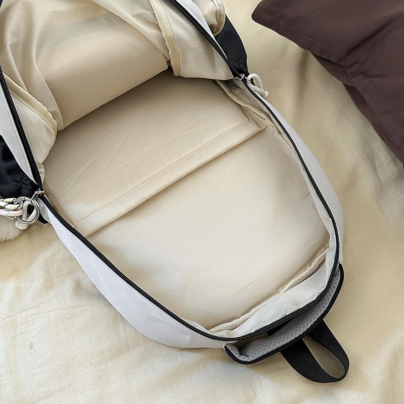 Backpack Large Capacity Student Schoolbag Color Contrast Backpack