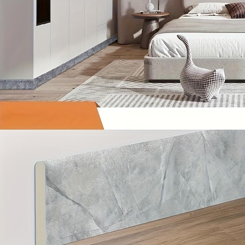 1 Roll Self-Adhesive Flexible Baseboard Trim - Durable PVC Floor Molding for Home Decor Easy Installation No Drill Needed
