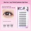 Natural Self-Adhesive Segment False Eyelashes - Sunflower Design for Women: Little Wild Cat Lower Lash Clusters
