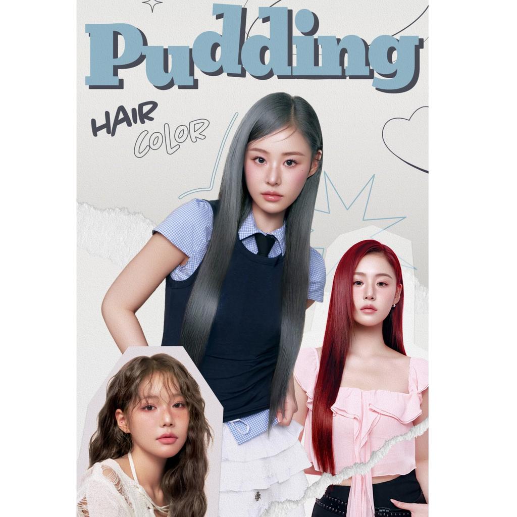 EZN Pudding Haarfarbe 6.01F Milchtee Braun (1 Einheit-140ml), Koreanische Haarprodukte