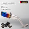 Stainless Steel DS525X Motorcycle Exhaust System: Damage-Free Installation, Variable Mid-Pipe and Tailpipe Set.