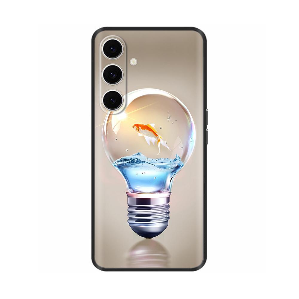For Samsung Galaxy S24 FE Case Soft Black Silicone TPU Coque for Galaxy S24 Plus S24+ S24FE 5G Phone Cover Capa S 24 FE Shell
