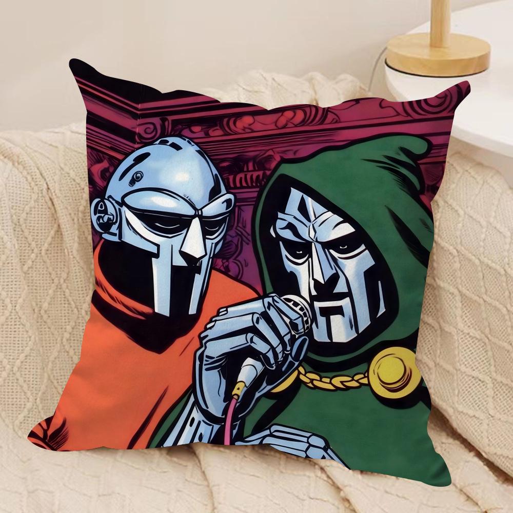 M-MF D-Doom Madlib Cushion Cover Soft Plush Double-Sided Printed Sofa Pillow Cushion Cover | Cozy All-Season Durable Decor Gift