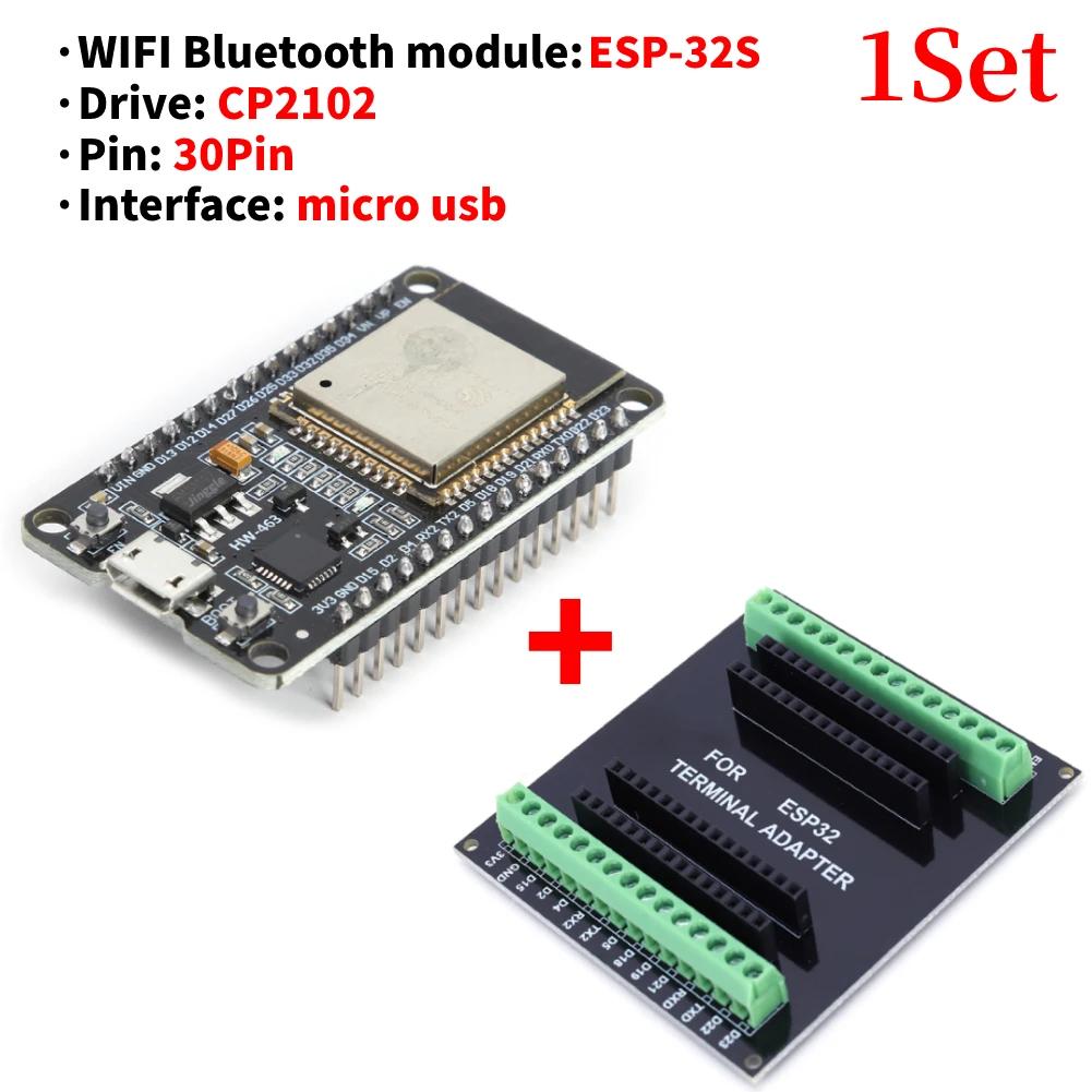 ESP32 WROOM-32 Development Board 5V TYPE-C CH340C WiFi+Bluetooth Ultra-Low Power Consumption SPI Flash 32Mbits Wireless Module