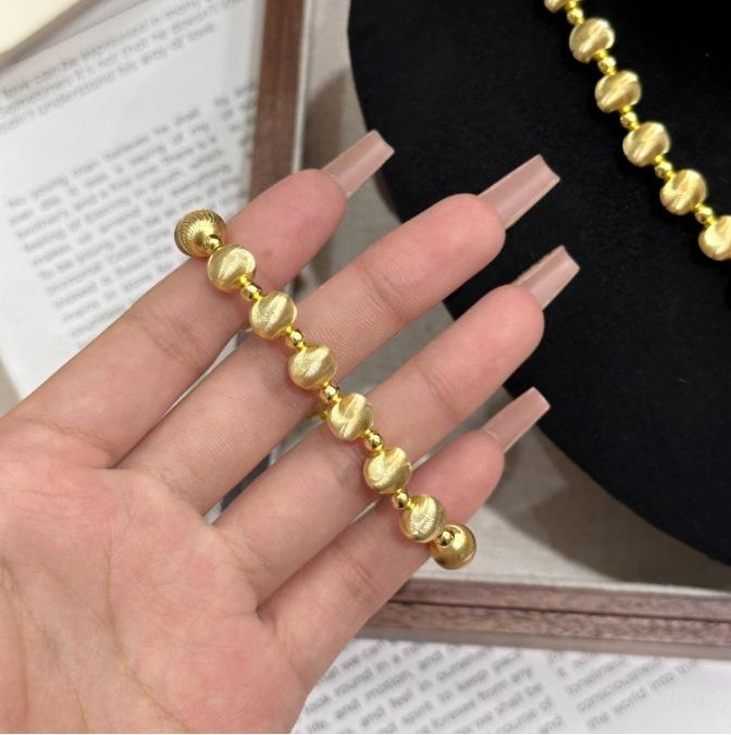 Explosive streamer phantom flash cat eye round bead bracelet beaded transfer bead necklace neck chain