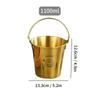Portable 304 Stainless Steel Ice Bucket With Handle Beer Champagne Cooler Bucket Party Utensils French Fry Snack Bucket