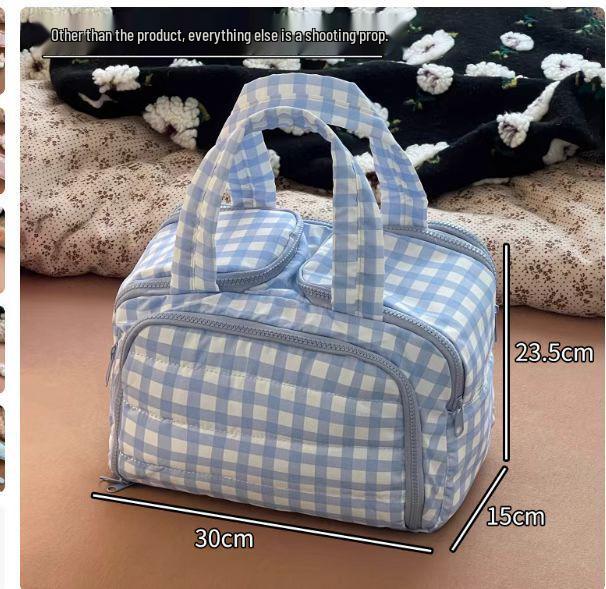 Durable Waterproof Double-Opening Makeup Bag - Large Capacity, Portable & High-Value for Travel