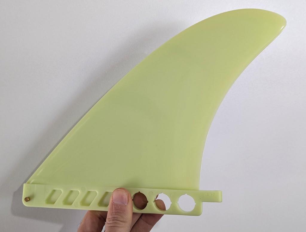 17cm Center Fin Safety Flex Soft 7" for Longboards, SUPs, Paddleboards, AirSUP, Surfboards by saruSURF (Yellow)