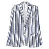 GIANNETTO Blue x White Striped Linen CORALLO Seersucker Jacket Jacket 46 blue/whiteUsed