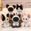 Kawaii Cat Plushies Cute Cartoon Siamese Cat Soft Doll Lovely Cat Hug Pillow Birthday Gift