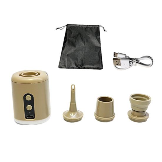 

Мини-воздушный насос для улицы со светодиодной подсветкой, 4 насадки, тип C, перезаряжаемый надувной плавательный круг, поплавок, надувной матрас, кровать, портативный электрический насос для накачивания хаки