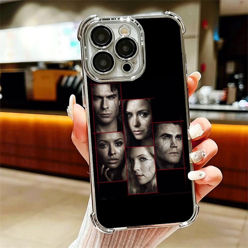 The Vampire Diaries Soft Phone Case For iPhone 15 16 17 Air 14 Pro Max 16E Plus 13 12 Mini Plating Anti-Fall Fundas
