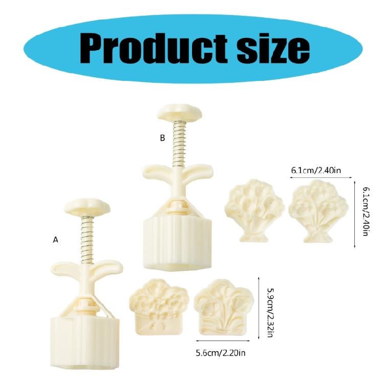 Dessert Molds Pastry Making Molds Flower Shape Baking Accessory Dessert Maker ABS Texture Suitable for Baking Dessert