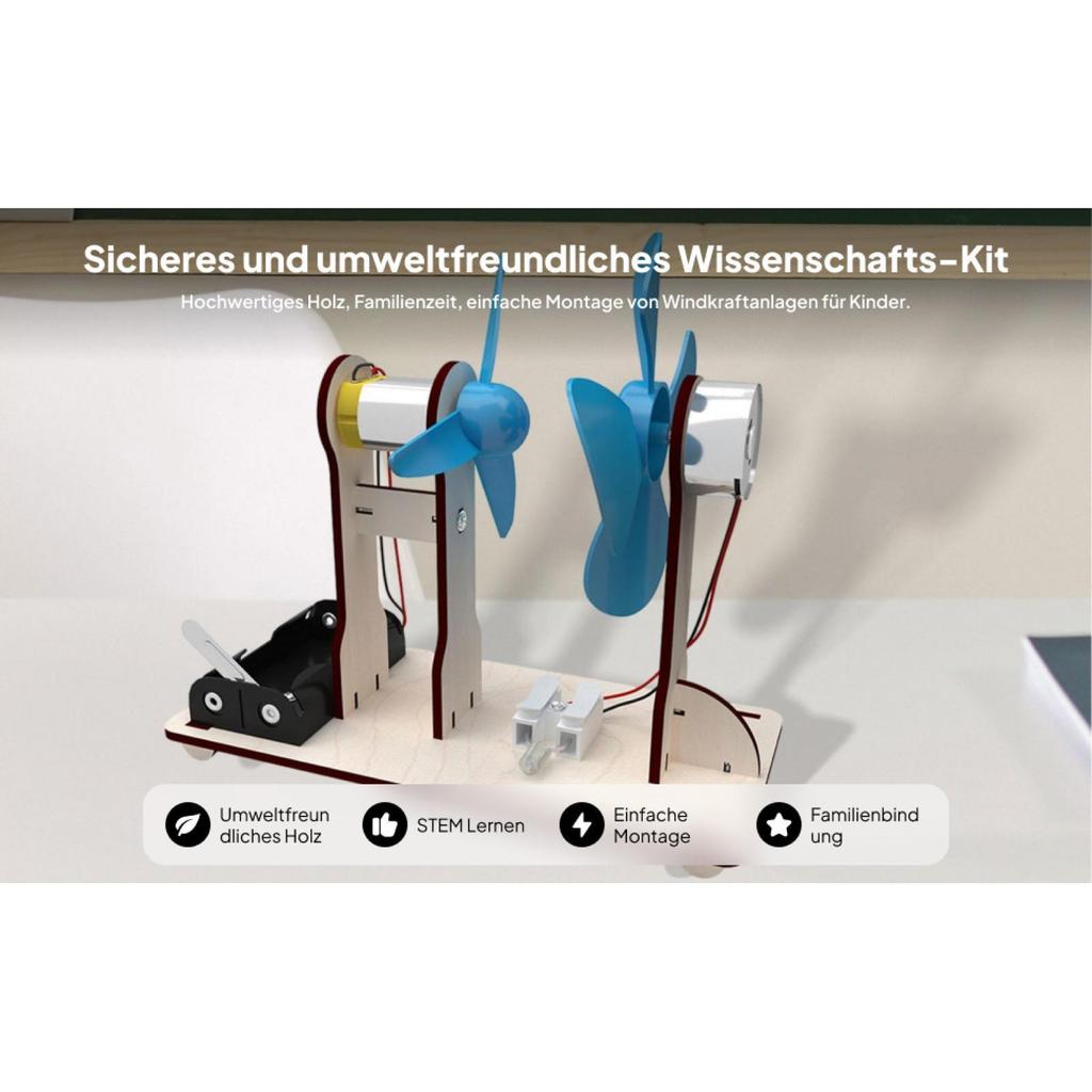 DIY Wind Generator Toy Electricity Power Model Technology Small Production Science