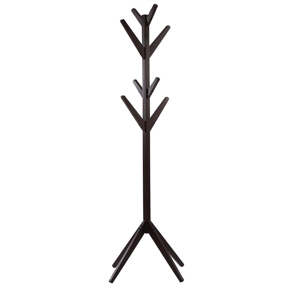 Sosnowy Wieszak na Ubrania Stojak do Wieszania Ubrań Szalików Rozmontowany Wieszak do Użytku Domowego Brązowy