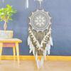 Nordic Feather Wind Chime Dream Catcher: Creative Crochet Hanging Ornament for Home or Wedding Decor.
