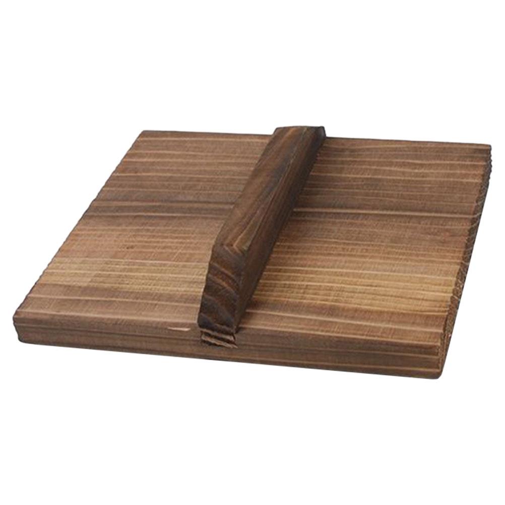 

Кастрюли для приготовления пищи Кемпинг Крышка для сковороды Вок Японская деревянная крышка Кухонный гаджет Квадрат