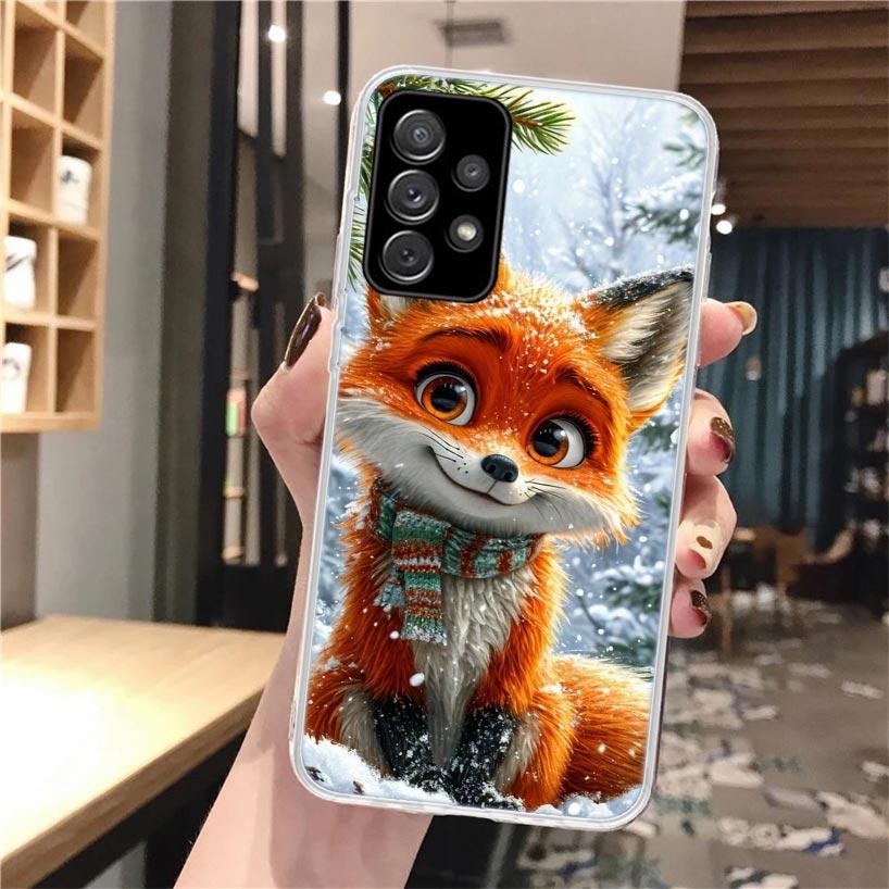 Animal Fox Silicon Phone Case For Samsung Galaxy A52 A51 A50S A42 A32 A22 A12 A02S A30S A20S A10S A41 A31 A21S A40 A30 A70