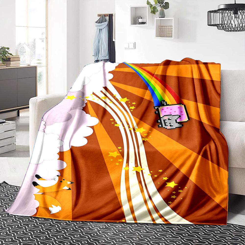 1Pc Lankybox Adventure Blanket For Couch Bed Plush Cozy Fuzzy Blanket Super Soft Warm Blankets For Fall And Winter 091823