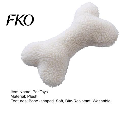 Sound Producing Dog Toy Plush Squeaky Bone Toy, Soft Lamb Wool Chewing with Built-in Sound, Washable Interactive Fetch Chew for Small Medium