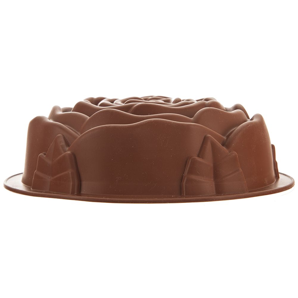 Forma do pieczenia babki ciasta silikonowa brązowa róża 25cm SILLINIE ORION 151790