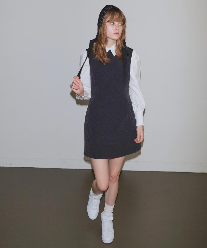 Paul And Alice Quilted Mini Dress / Black
