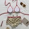 New Sexy Leopard Halter Bikini Women Swimwear Female Swimsuit Two-Pieces Bikini Set Shorts Padded Bather Bathing Suit Swim