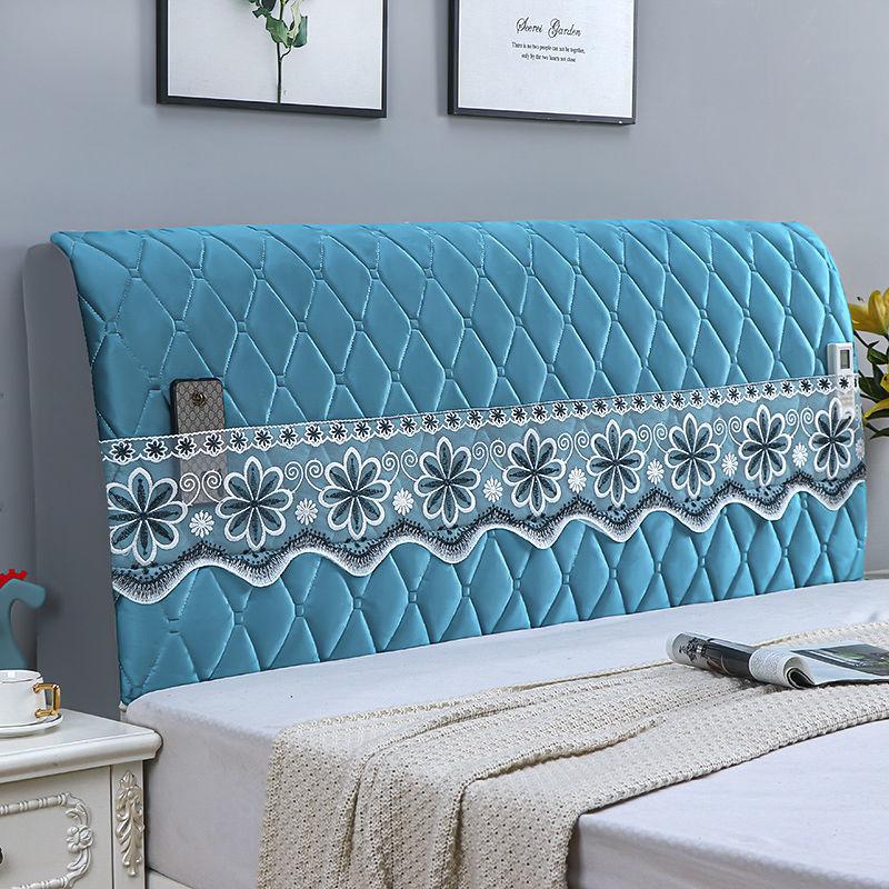 European Style Home Bedside Protector Cover Universal Thicken Bed Head Backrest Dust-proof Cover with Lace Bedroom Decor