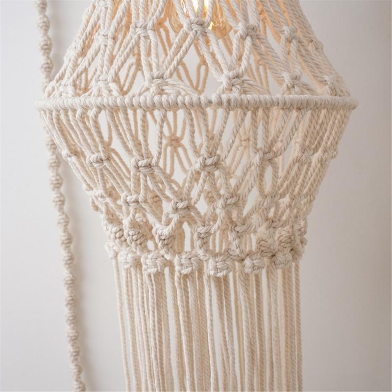 Handgefertigter gewebter Lampenschirm Lampenschirm Lichtabdeckung Homestay Dekorationen für Zimmer Schlafzimmer Wandteppiche Lampenschirm