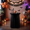 Cocktail Table Cover Spandex Stretch Round Cocktail Tablecloths with Wavy Drapes High Top Bar Table Skirts for Wedding Party Banquet Events